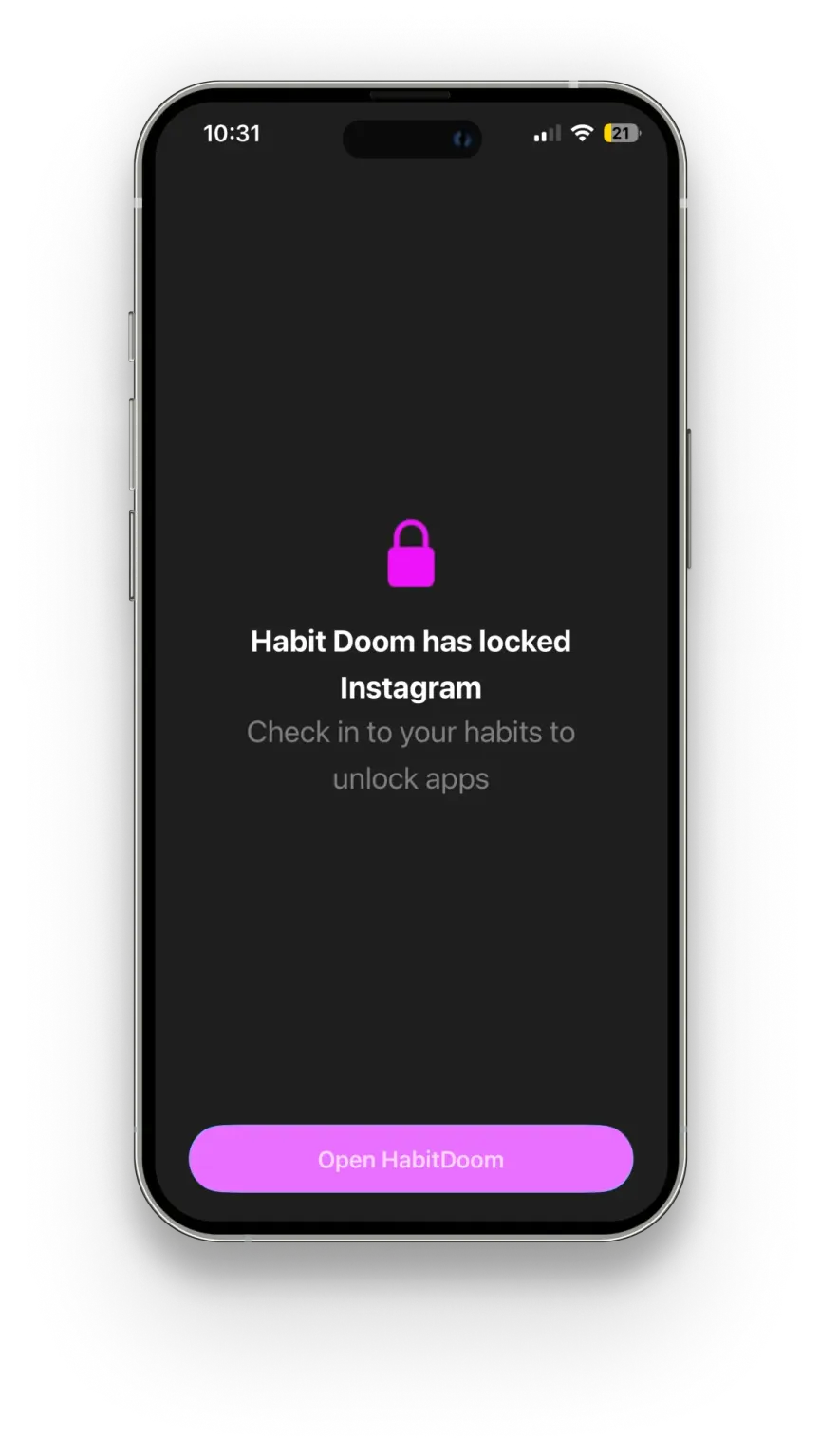 Apps are locked every midnight automatically